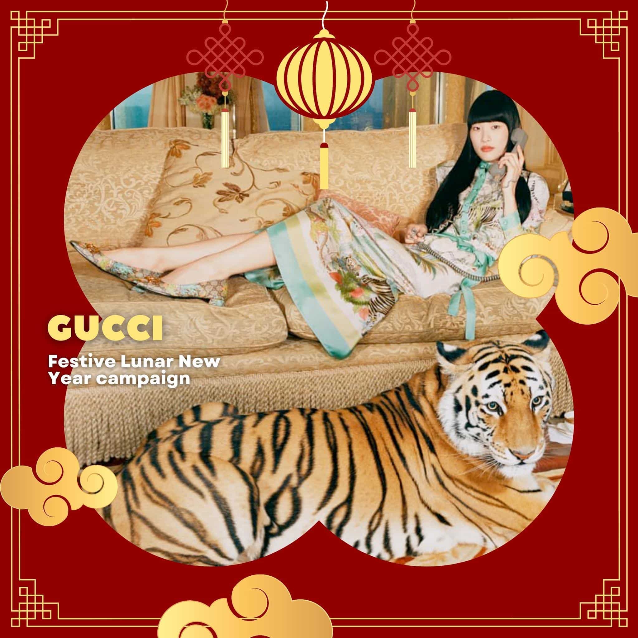 The Tiger Comes To Tea in Gucci's Chinese New Year Campaign